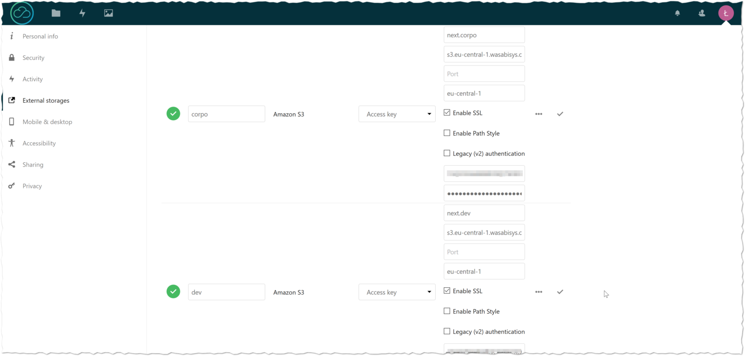 NextCloud with Wasabi S3 (Part2) NubiSoft Blog