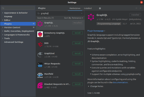 GraphQL plugin for IntelliJ